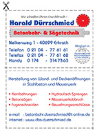 Visitenkarte Dürrschmied zum Ausdrucken